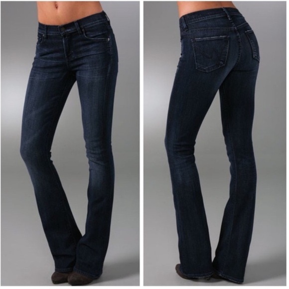 Citizens of Humanity Amber Mid Rise Boot Cut Jean Size 29 Dark Wash Y2K - Picture 1 of 16